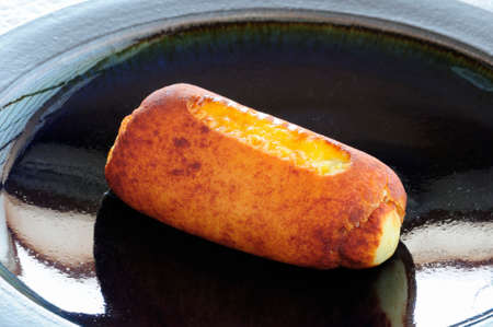 Potato pastry on the pastry dish