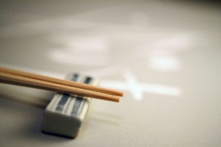 Chopsticks and chopstick restの写真素材
