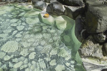 Large open-air bathの写真素材