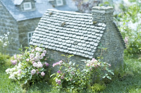 Miniature brick houseの写真素材