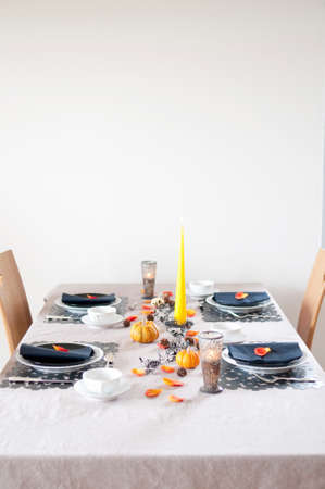 Halloween table decorationの写真素材