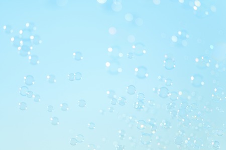 Blue sky and bubblesの写真素材