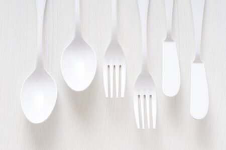 Enamel of cutleryの写真素材