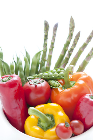 Green and yellow vegetablesの写真素材