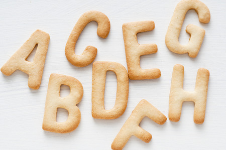 Alphabet cookiesの写真素材