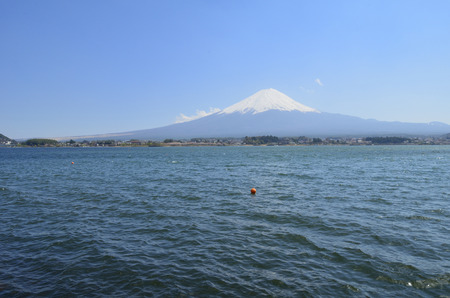 Mt. Fuji and Lake Kawaguchiの写真素材