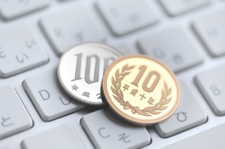 Coin on the keyboard