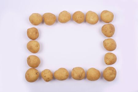 Frame of potatoesの写真素材