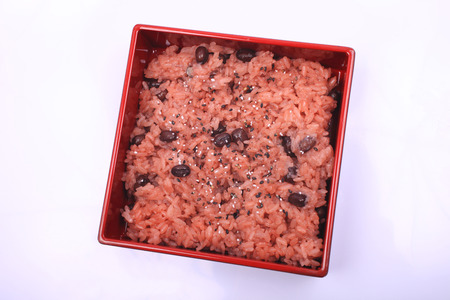 Red rice entered the foodの写真素材