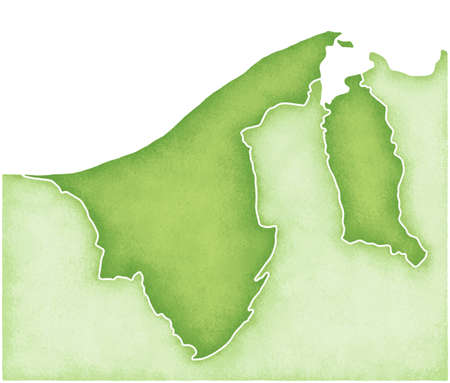 Brunei Mapの写真素材