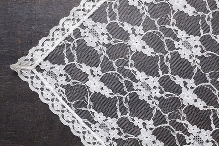 White lace handkerchiefの写真素材