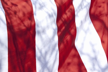 Red and white curtain