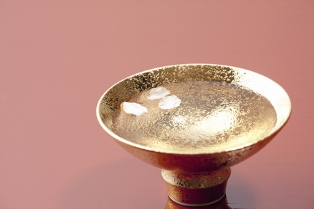 Sake of cherry and cupの写真素材