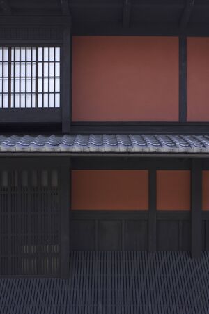 Japanese-style building outer wallの写真素材