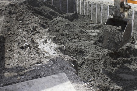 Construction backhoesの写真素材