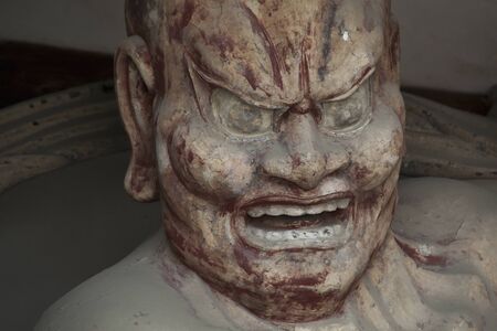 Horyuji Temple Deva King Yeah shaped statueの写真素材