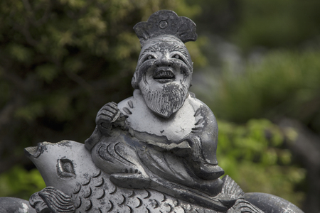 Decorative tiles of the houses of the fenceの写真素材