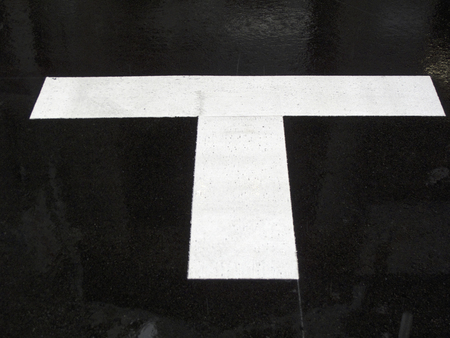 Wet asphaltの写真素材