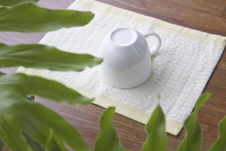 Coffee pot and coffee cupの写真素材