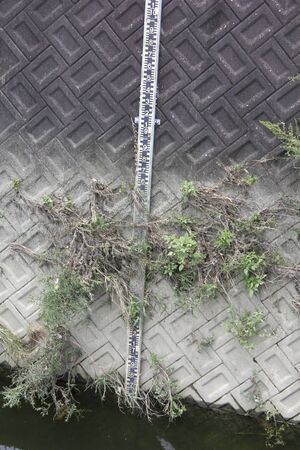 River water level meterの写真素材