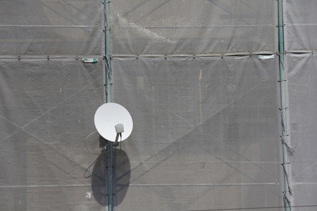 Curing sheet of the apartment of the outer wall constructionの写真素材