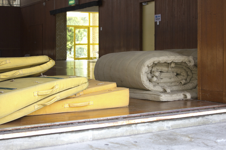 Exercise mat school gymnasiumの写真素材