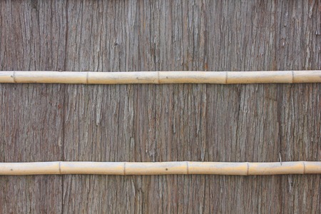 Fence of cedar barkの写真素材