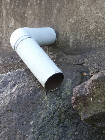 Drainage pipe of private houseの写真素材