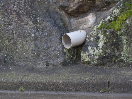 Drainage pipe of private houseの写真素材