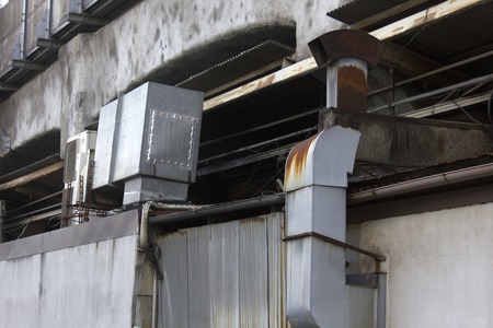 Exhaust duct contaminated with eateries of oil