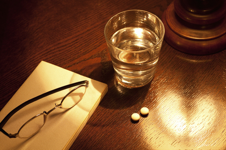 Bedtime drink drugsの写真素材