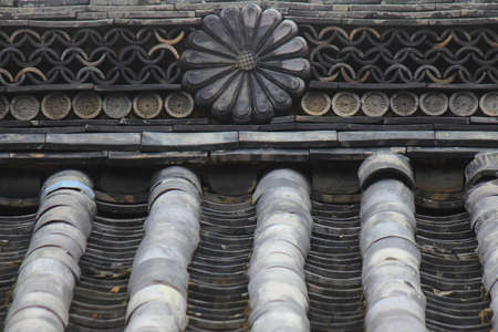 Temple roof tiles