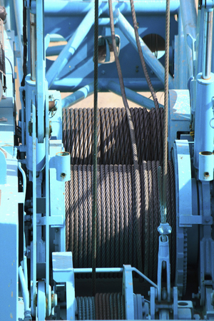 Winding wire rope of the crane