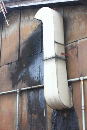 Ventilation ducts of oil stains