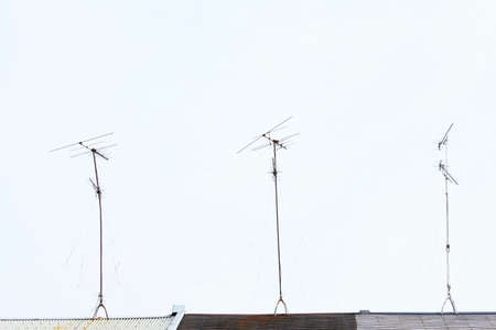 Roof of TV antennaの写真素材