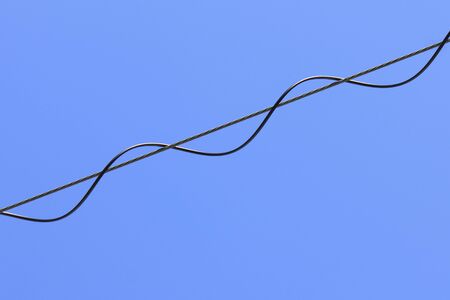 Wire and blue skyの写真素材