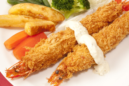 Fried shrimpの写真素材