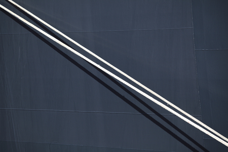 Cruise ships anchoring ropeの写真素材