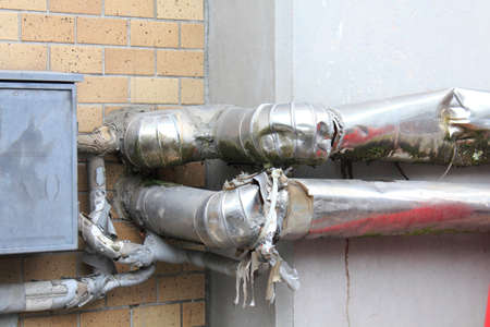 Broken water pipe for business
