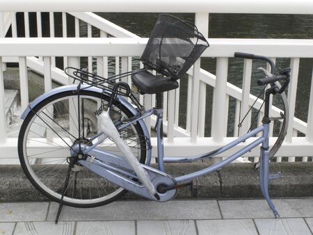 Illegal dumping of bicycleの写真素材