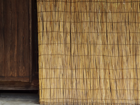 Reed screen under the eaves of Japanese-style house
