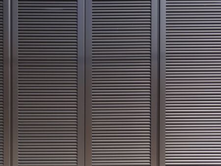Sliding door of garage of aluminumの写真素材