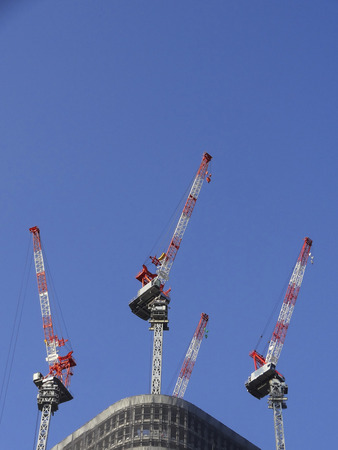 Building construction craneの写真素材