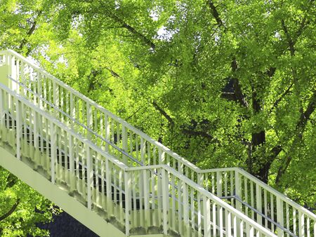 Footbridge staircaseの写真素材