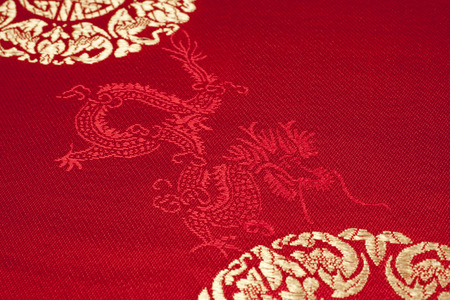 China fabric dragon background patternの写真素材