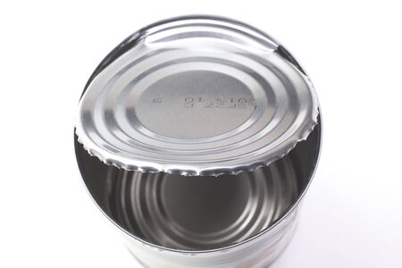 Empty cans that opened the lid can openerの写真素材