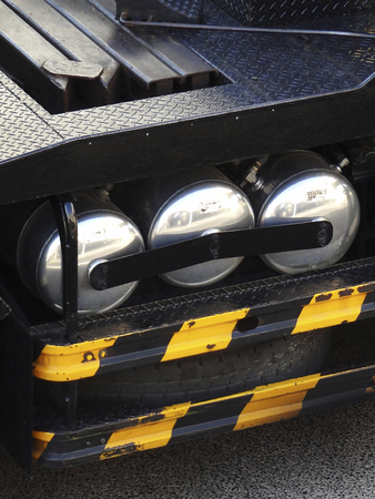 Exhaust brake tank of large trailer