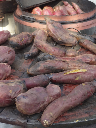 Stone baked sweet potatoの写真素材