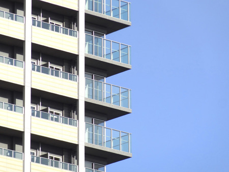 High-rise apartment balconyの写真素材