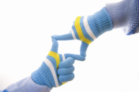 Glove hand.の写真素材